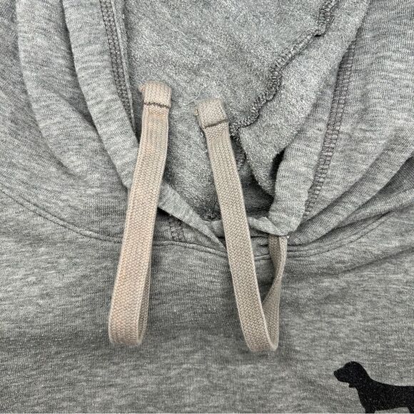 PINK Love Pink Gray Dog Logo Hoodie Size Small - Picture 5 of 7